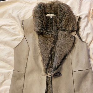 Brown fur vest